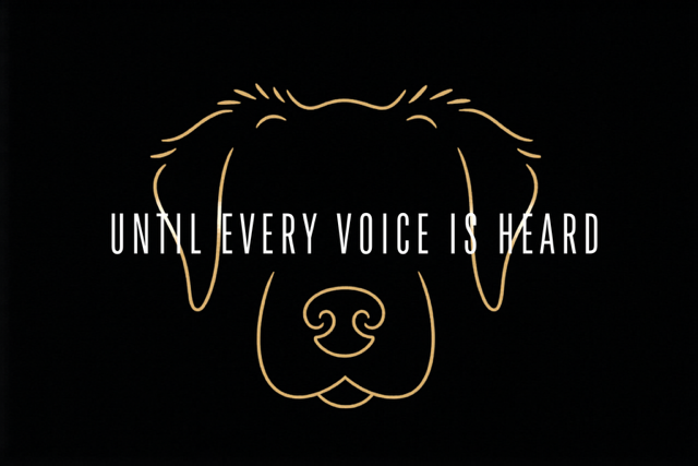 "Until Every Voice Is Heard" - Gold Line Art Bandana