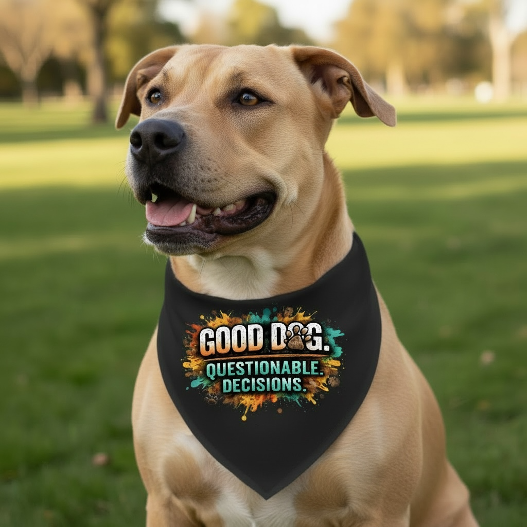 Good Dog. Questionable Decisions. Bandana